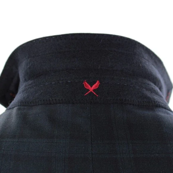 Cardinal of Canada NWT Wool Sport Coat Size 44R US In Dark Green w/ Navy Plaid
